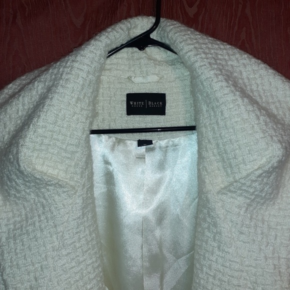 WHITE / BLACK classic blazer in beige or off white color - Picture 6 of 10